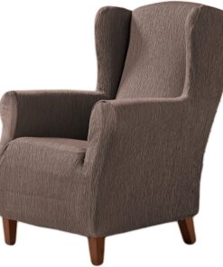 Estoralis Beta | Funda Sillon de Diseño Moderno | Tejido Elástico Caldera | para Sillon Orejero (de 70 a 110 cm.) | Máxima Adaptabilidad a Todo Tipo de sofás