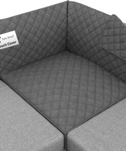 Sofa Shield Fundas de sofá modular para perros, protector reversible de muebles con asa, funda de cojín resistente a las manchas y al desgarro, asiento de 30 x 30 pulgadas, lavable a máquina, funda