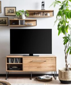 Schildmeyer 148911 Limmo 148911 - Mueble bajo para TV, 120 cm de Ancho, Acabado en Roble rústico