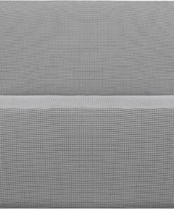 Easy-Going Stretch Oversized Loveseat Slipcover 1-Piece Sofa Cover Furniture Protector Couch Soft with Elastic Bottom for Kids Polyester Spandex Jacquard Fabric Small Checks Light Gray | 1 funda grande para sofá biplaza de 2 cojines, protector de muebles, funda suave con parte inferior para niños y mascotas