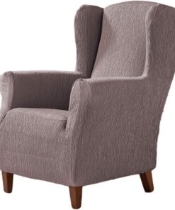 Estoralis Beta | Funda Sillon de Diseño Moderno | Tejido Elástico Rosa | para Sillon Orejero (de 70 a 110 cm.) | Máxima Adaptabilidad a Todo Tipo de sofás