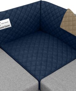 Sofa Shield® Fundas modulares de sofá para perros, protector reversible de muebles con correa, funda de cojín resistente a manchas y desgarros, asiento de 30 x 30 pulgadas, funda lavable a máquina